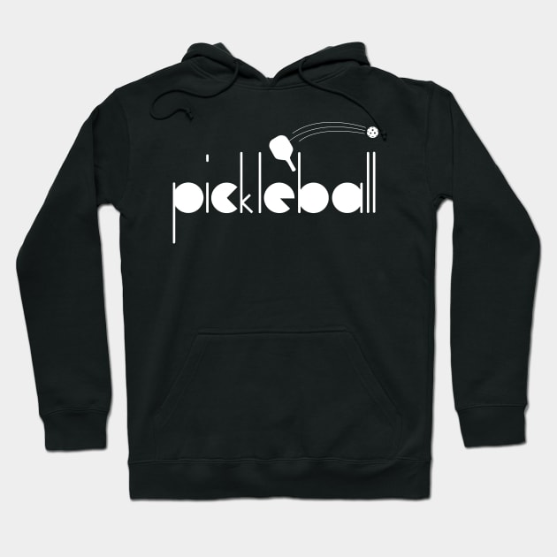 Pickleball Geometric Font Hoodie by darklordpug